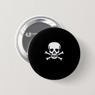 Schedel n Botten kleine schedel zwarte knop Ronde Button 5,7 Cm