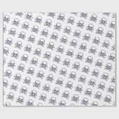 Schedel n Botten mat inpakpapier (Vlak)