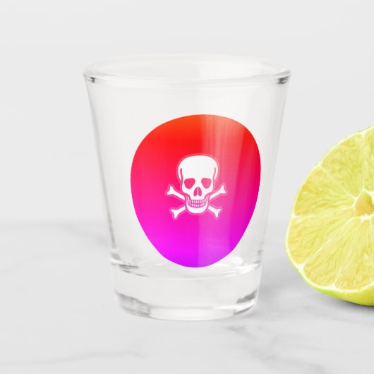 Schedel n Botten neon shot glass Shot Glas (Voorkant)