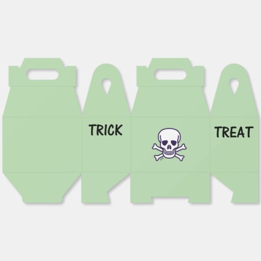 Schedel n Botten Trick Behandel groene gevelgunsti Bedankdoosjes (Ongevouwen)
