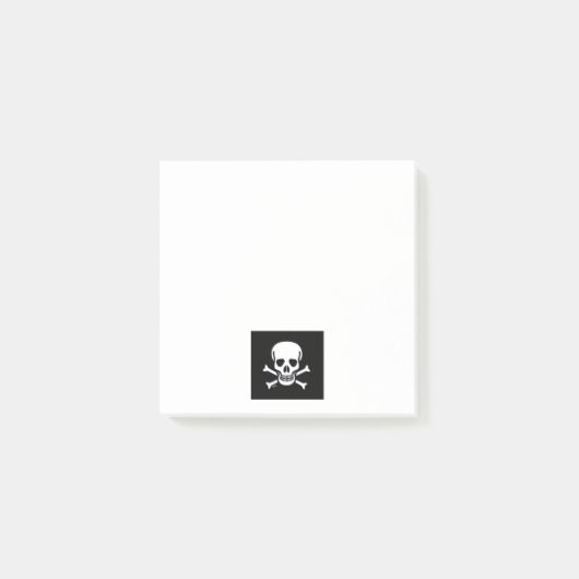 Schedel n Botten Zwart wit notitie pads Post-it® Notes (Voorkant)