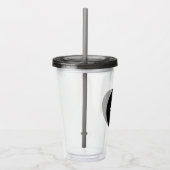 Schedel n Botten zwarte rook acryl tuimelaar Acryl Drinkbeker (Rechts)