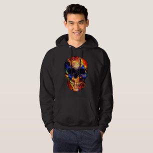 SCHEDEL NEON VERF ABSTRACT HOODIE