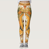 Schedel Oerwoud | Kleurrijk patroon Leggings (Voorkant)