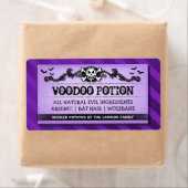 Schedel Paarse Streep Aangepaste Drink of Treat La Etiket (Insitu)