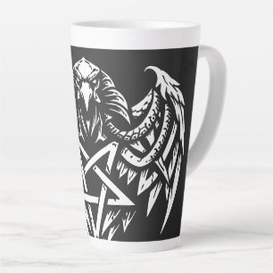 Schedel Pentagram Tribal van BurnsInhell Latte Mok