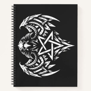 Schedel Pentagram Tribal van BurnsInhell Notitieboek
