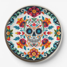 💀🎉Schedel & Petalware Día de los Muertos Papieren Bordje