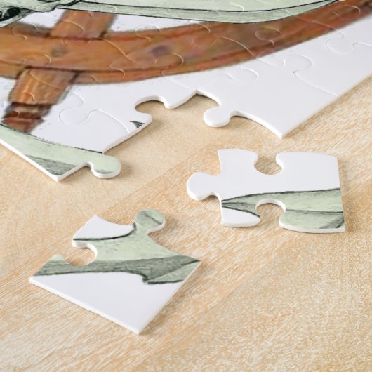 Schedel Piratenschip Anker Legpuzzel (Zijkant)