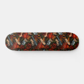 Schedel Pistool snd Roses Graffiti patroon   Skateboard (Horizontaal)
