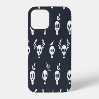 Schedel Polka: Botanisch Humoristisch Patroon iPhone 12 Hoesje