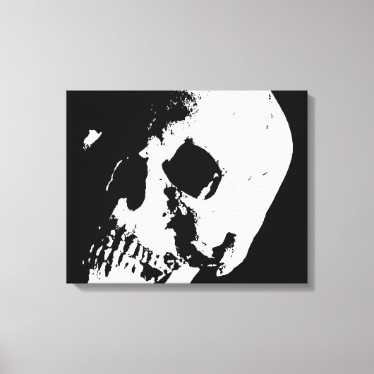 Schedel Pop Art Wrapped 2 doeken Set Canvas Afdruk (Voorkant)