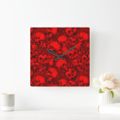 schedel punk vierkante klok (Huis)