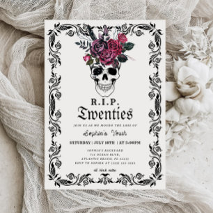 Schedel RIP 20s Dood aan mijn Jeugd 30e Verjaardag Kaart