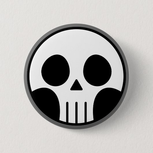 schedel ronde button 5,7 cm (Voorkant)
