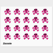 schedel ronde sticker (Vel)