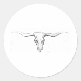 schedel ronde sticker