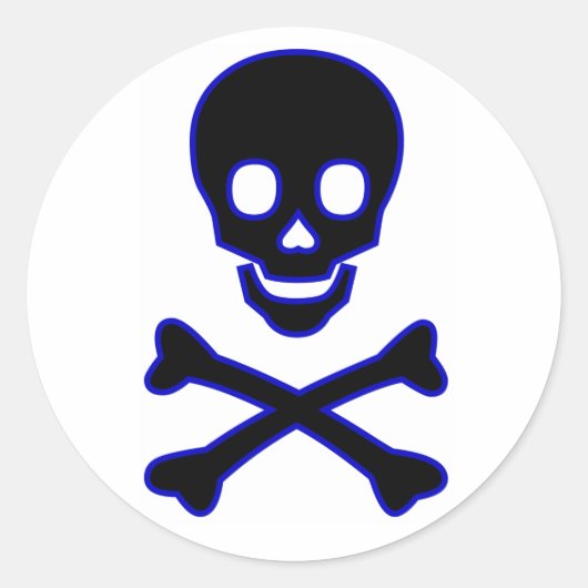 schedel ronde sticker (Voorkant)