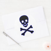 schedel ronde sticker (Envelop)