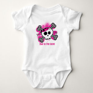 Schedel Roze Baby Persoonlijke Aangepaste Eén Deli Romper