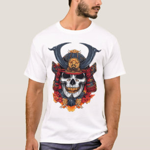 Schedel Samoerai Masker T-shirt