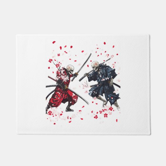 Schedel Samurai Duël Deurmat (Voorkant)