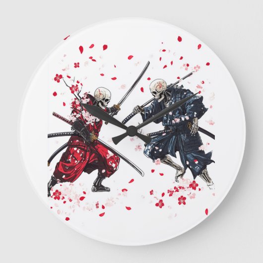 Schedel Samurai Duël Grote Klok (Voorkant)