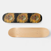  schedel schilderen door Van Gogh Skateboard (Horizontaal)
