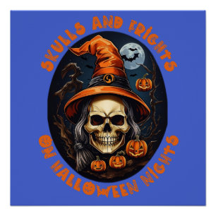 Schedel Shirt Halloween Cadeaus Halloween Perfect Poster