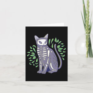 Schedel Shirt - Kat Skeleton Halloween Kostuum Sku Kaart