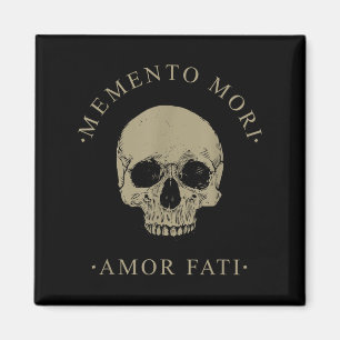Schedel Shirt voor mannen en vrouwen, Memento Mori Magneet