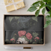 Schedel Skelet met Rozen Waterverf Tissuepapier (Geschenk)