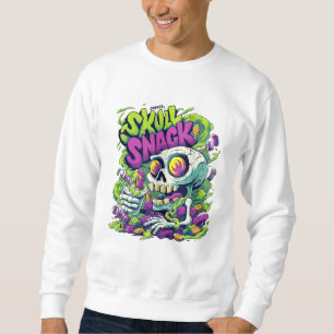 Schedel Snack Neon Skelet Kunst Grappige Horror Trui