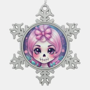 Schedel Sneeuwvlok Omlijst Ornament