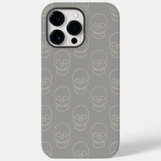 Schedel - Spookgrijs en botwit Case-Mate iPhone Case (Achterkant)
