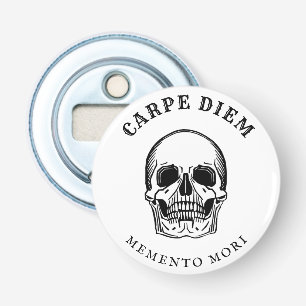 schedel Spooky Memento Mori Button Flesopener