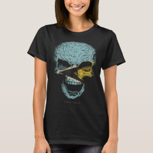 Schedel St Lucia Vlag Skelet St Lucia Roots T-shirt