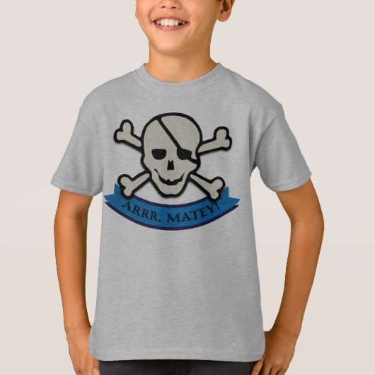 schedel - stalen Kinderen basisHanes zonder tong T-shirt (Voorkant)