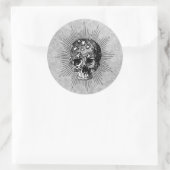 Schedel & Sterren I Ronde Sticker (Tas)