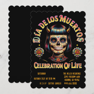 Schedel Suiker Feest Uitnodiging - Dia De Los Muer