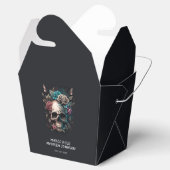 Schedel Tattoo Rock en Roll Gotische bruiloft Bedankdoosjes (Geopend)