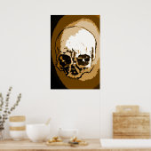 Schedel Tekening Poster Print (Keuken)