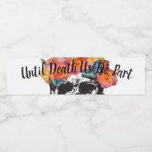 Schedel Tot de Dood Ons Scheidt Trouwfles Labels Waterfles Etiket (Enkel label)