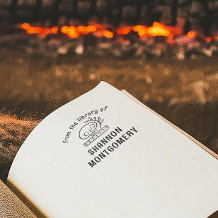 Schedel uit de Bibliotheek van Jouw naam Zelfinktende Stempel