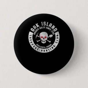 schedel van de eiken- en moerasjager van de eiken ronde button 5,7 cm