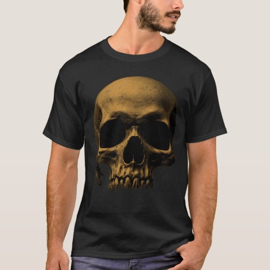 schedel van de gouden Gothic T-shirt (Voorkant)