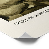 Schedel van een skelet met brandende sigarettenblo poster (Hoek)