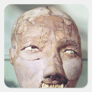 schedel, van Jericho, 7000-6000 BC Vierkante Sticker
