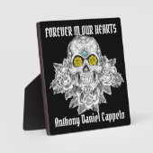 Schedel van suiker en rozen monument fotoplaat (Voorkant)