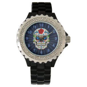 Schedel van suiker herenhorloge aanpasbaar horloge